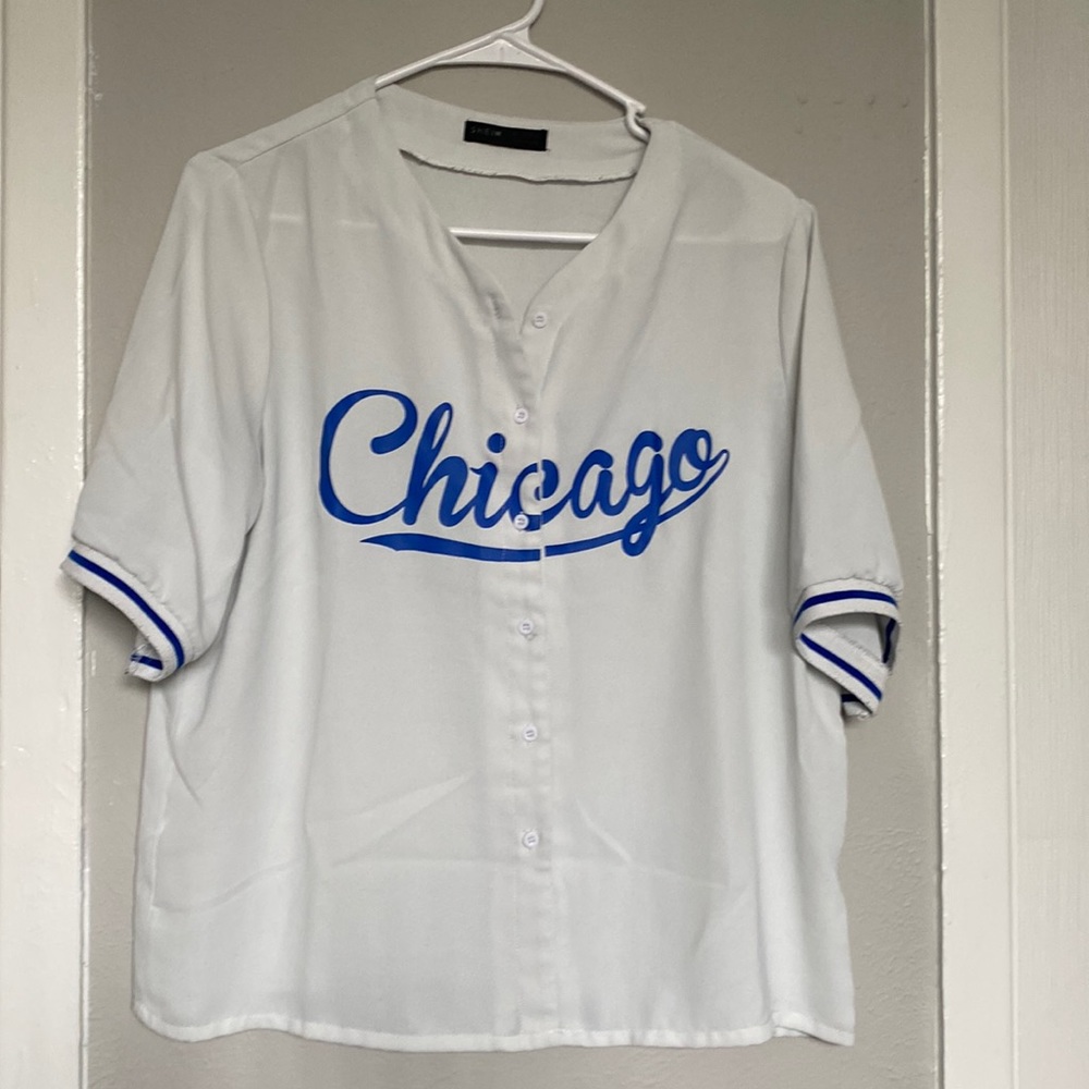 Shein Chicago Jersey Button Up